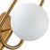Bra Indigo, 11015/2W Brass. 2x25W, G9, 230x120x475 mm, matte white color