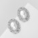 Earrings with pearls "abstraction" mirror, color silver