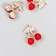 Decor for creativity metal, rhinestones "cherries" gold 1.9x1.4 cm