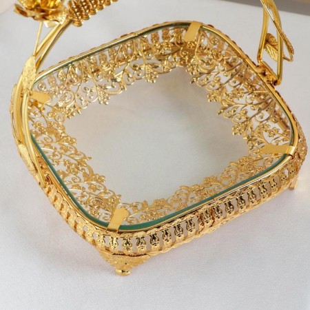 Fruit stand "Mirum", 20 × 19.5 × 17 cm, golden color-2