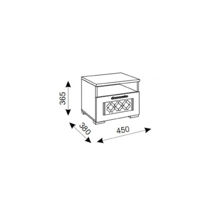 Tiffany bedside table 380x450x365 white texture-1