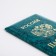 Cover for passport, green color