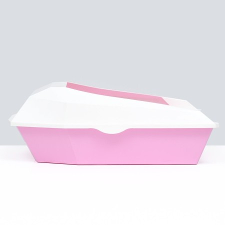 Cata toilet curly with an side with a scoop, 54 x 38 x 20 cm, white-pink-1