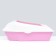 Cata toilet curly with an side with a scoop, 54 x 38 x 20 cm, white-pink