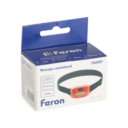 Фонарь налобный «Эконом» на батарейках 3хAAA Feron TH2306 2W COB IP44 пластик-4