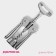 Dilan's corkscrew "Idea", 18 cm, silver color