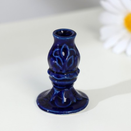 Candlestick, gzhel, color, 5x4 cm, mix-4