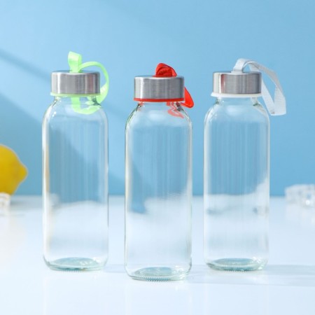Water bottle "Lido", 300 ml, h = 17 cm, color strap mix-5