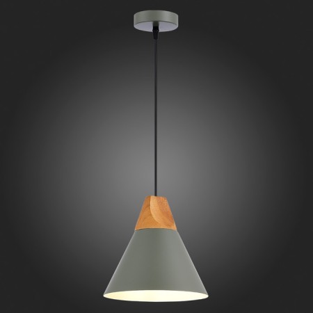 Suspension EVOLUCE. Sle125113-01. Modica. 1x40 W, E14, 23x23x22 cm, gray color-4