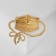 Brooch "Mask" Medical, white color in gold