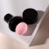 Makeup sponge with the handle "Style", D 4.1 × 3 cm, in case, black/pink color