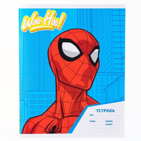 A notebook in a cage 18 sheets, 4 types of mix, cover coated paper, spider-man-4