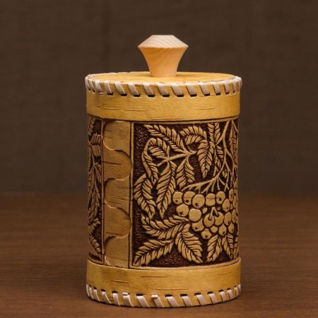 TUES "Ryabina" 8x8x12 cm, birch bark-1