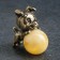 Souvenir "Dog", brass, amber resin, 2.9x1.5x2.0 cm