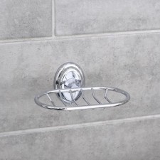 The soap dish is wall, the grate 