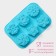The form for baking the deed "New Year. Snowflake ", silicone, 26.5 × 18.5 cm, 6 cells, blue color