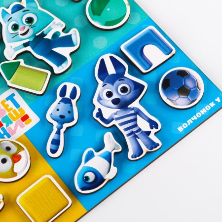Velcro inserts, flower beds “sort objects” of 20 elements, on Velcro, study the color-4