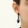 Set 2 objects: earrings, necklace "vernissage" balls, black color, 30 cm