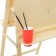 Molbert Type "Clap", bilateral, 120 x 60 x 65 cm, tablet 60 x 60 cm, shelf with two cup holders, unpainted wood, calligrata