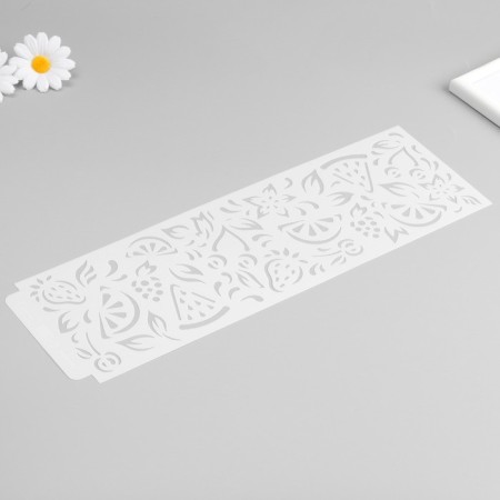 Stencil of border plastic "Fruit" 40x12 cm-4