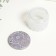 Bank for candles glass with a lid "Sot" white matte 5x7x7 cm, mix