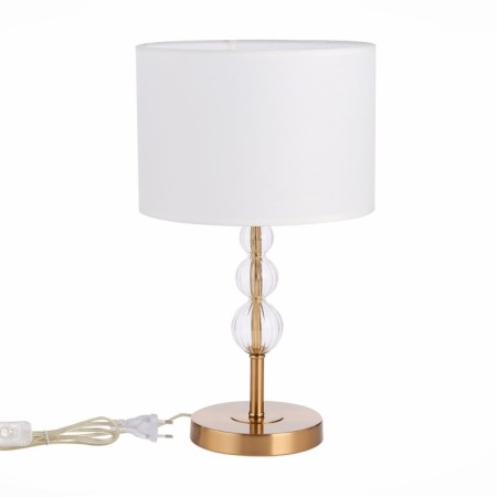 Evoluce bedside lamp. Sle105714-01. Ramer. 1x40 W, E14, 26x26x44.5 cm, brass color, transparent-3