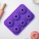 Baking uniform “Cupcake”, silicone, 26 × 18 × 3.5 cm, 6 cells (7.5x7.5x2.5 cm), lilac color