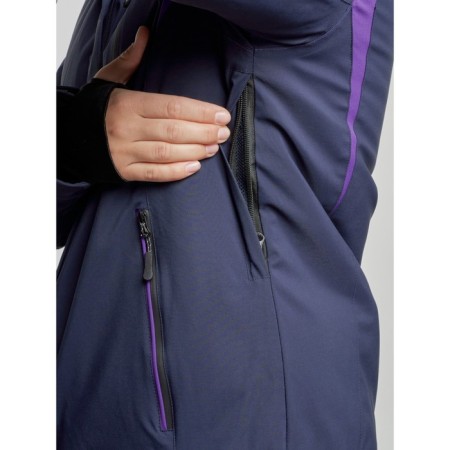 Ski costume female winter, size 42, dark blue color-6