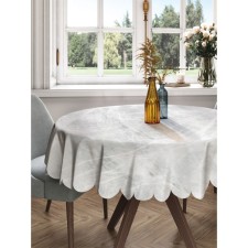The tablecloth “Gray marble surface”, round, Saten, d = 150 cm