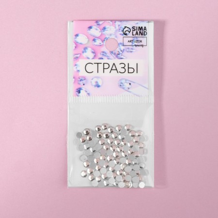 Rhinestones "truncated cone", glass, d = 3.2 mm, 100 pcs, silver color-3