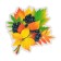 Decoration on the adhesive tape "Autumn Bouquet" Berries, Black Tone, 18x18 cm