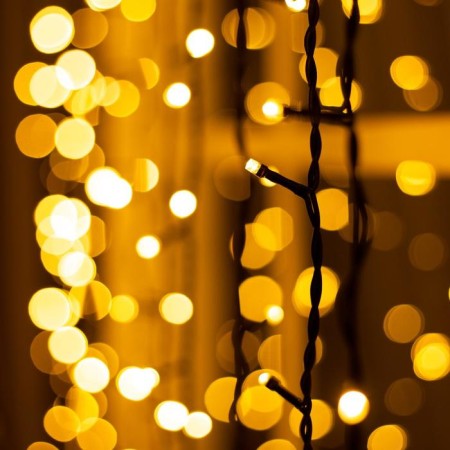 Garland "Curtain" 2 × 6 m, IP44, UMS, dark thread, 1440 LED, glow warm white, 220 V-2