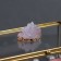 Organizer for storage "Crystal", with a lid, glass, 1 section, 17 × 11.5 × 10 cm, the color is transparent/copper/pink