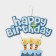 Decorative decoration (suspension) "Happy Birthday" 42x26 cm, col. blue