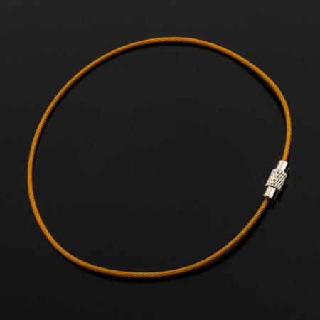 TORSO keychain, steel cable, 25 cm, yellow-1