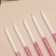 Candles for the cake "Brilliant radiance", 6 pcs, white with pink