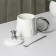 Ceramic mug with a spoon "Stylish Bear", 320 ml, white color