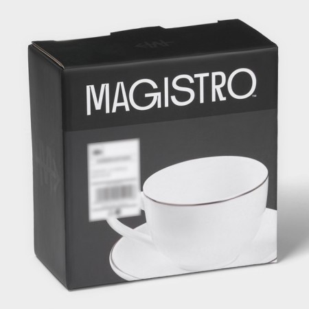 Coffee steam porcelain Magistro la Perle, 2 objects: a cup 100 ml, a saucer d = 11.5 cm, white color-8