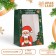 Gift package with the Santa Claus window, 25 x 35 x 18 cm, green