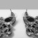 Earrings with rhinestones "flash" drops, black and white color in silver