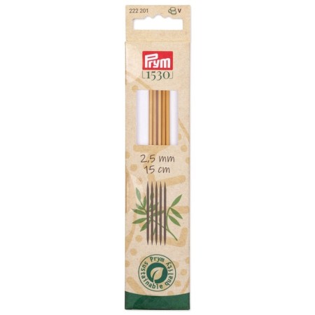 Stock, bamboo, 2.5 mm/15cm knitting needles, 5 pcs