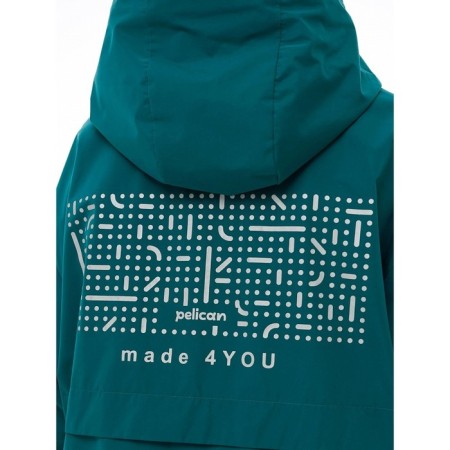 Windbreaker for boys, height 134 cm, emerald color-13