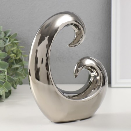 Souvenir Ceramics "Abstraction. Amulet" Silver 17x5.5x19 cm-1