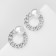 Earrings with pearls "abstraction" chain, color silver