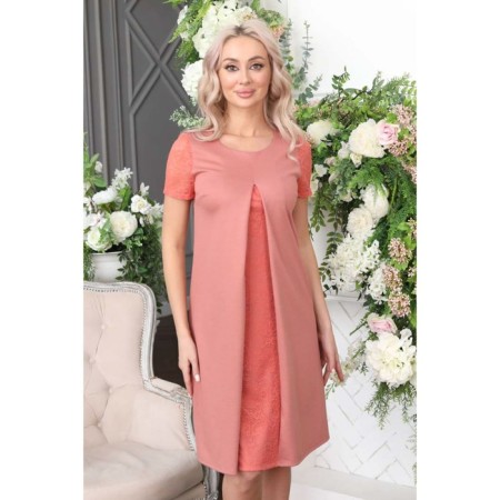 Female dress, size 46, peach color-7