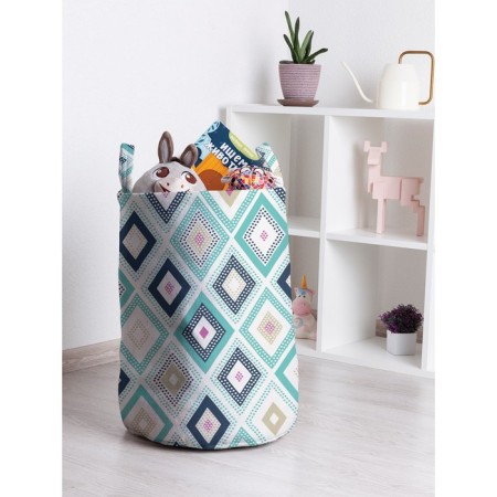 Basket for toys "Tiles with dots, size 35x50 cm
