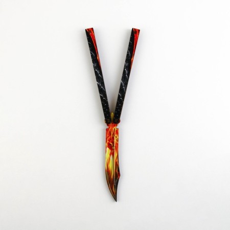 Wooden weapons, children's souvenir “fire”, designer knife, 14 x 9.1 x 3.2 cm-2