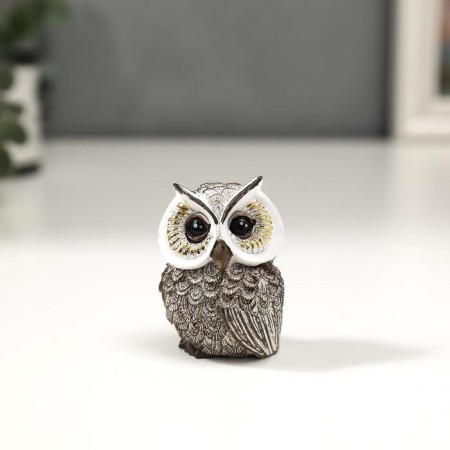 Souvenir Polystone "Owl with golden eyes" MIX 5.5x4.5x3 cm-1