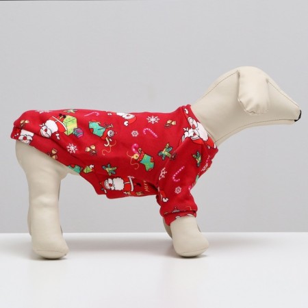 New Year's sweatshirt for animals "Gifts", size XS, Red (DS 20, Osh 22, OG 30 cm)-6