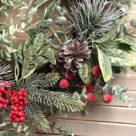 New Year's Wreath D-40 cm "Kalina Red"-1